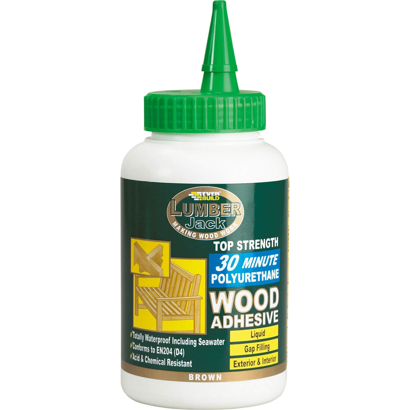 Image of Everbuild Lumberjack 30 Minute Polyure Wood Adhesive Liquid 750ml