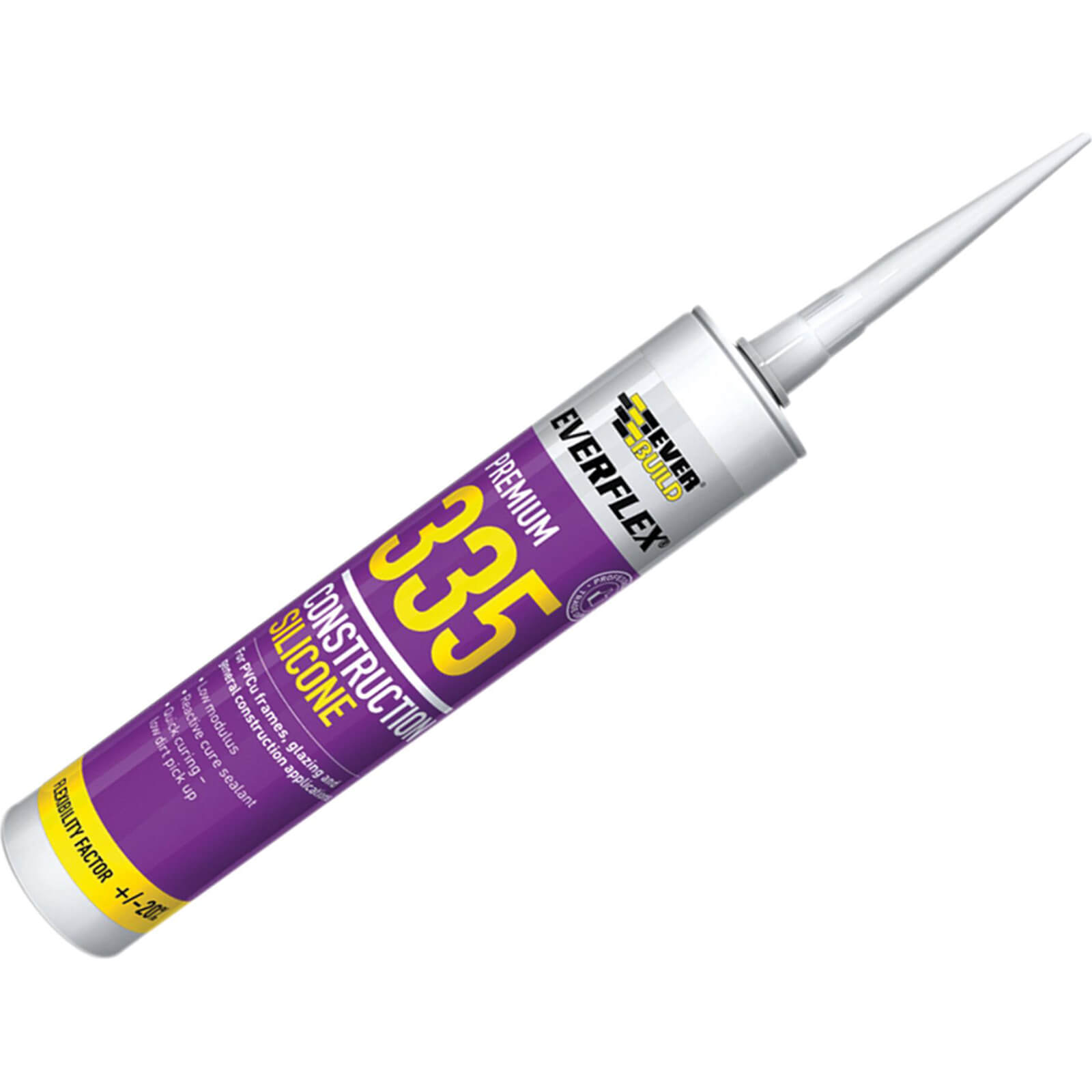 Image of Everbuild Construction Silicone Sealant Clear 310ml