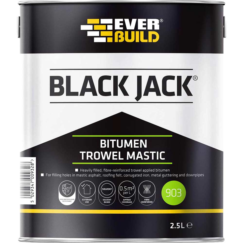 Image of Everbuild Black Jack 903 Bitumen Trowel Mastic 2.5l