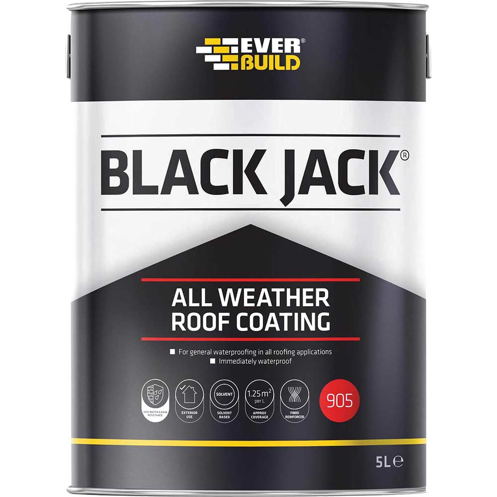 Everbuild Black Jack 905 All Weather Roof Coating 5l