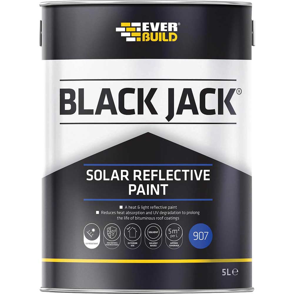 Everbuild Black Jack 907 Solar Reflective Paint Silver 5l