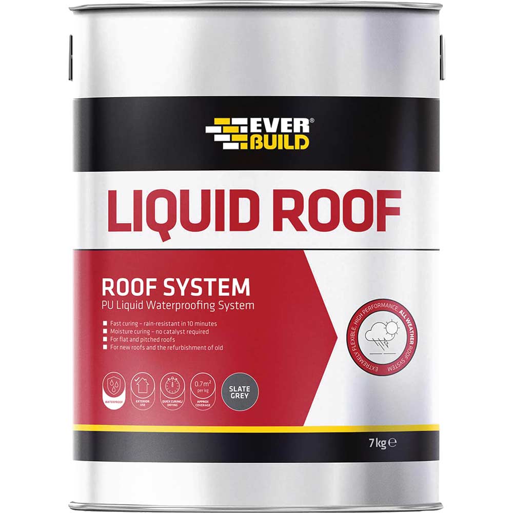 Everbuild Aquaseal Liquid Roof Slate Grey 7kg