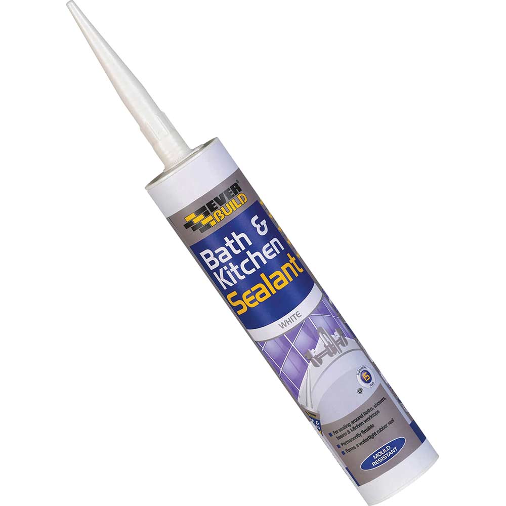 Image of Everbuild Bath and Kitchen Sealant White 310ml