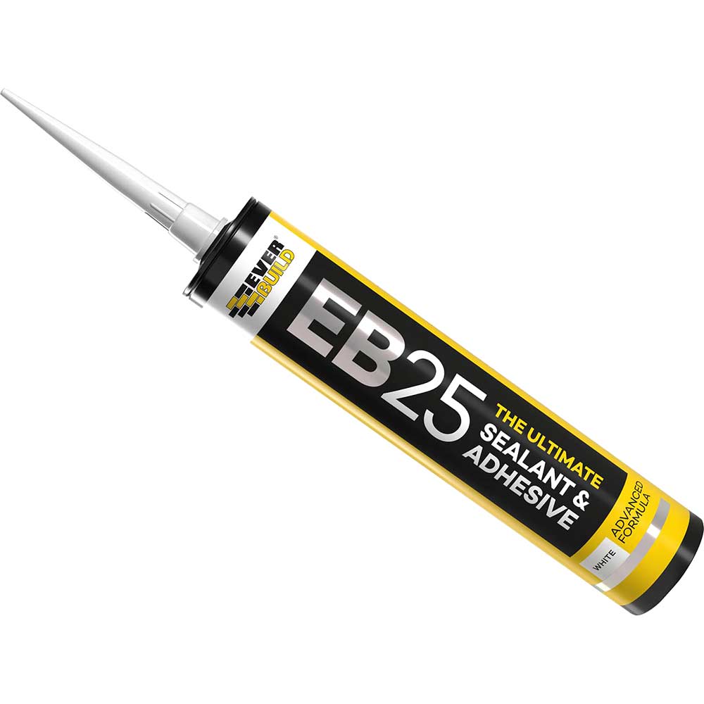Everbuild E2525 Hybrid Sealant Adhesive White 300ml