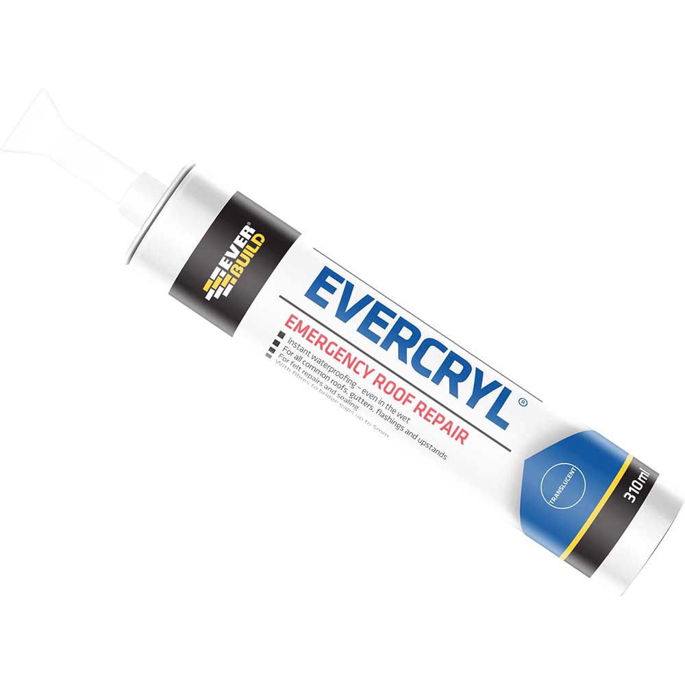 Everbuild Evercryl Emergency Roof Repair Cartridge Clear 310ml