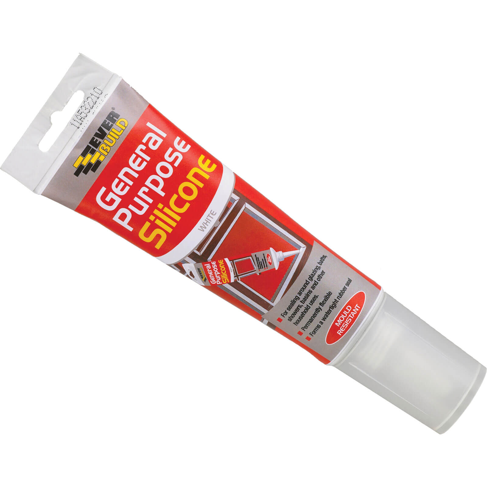 Image of Everbuild Easi Squeeze General Purpose Silicone Sealant White 80ml