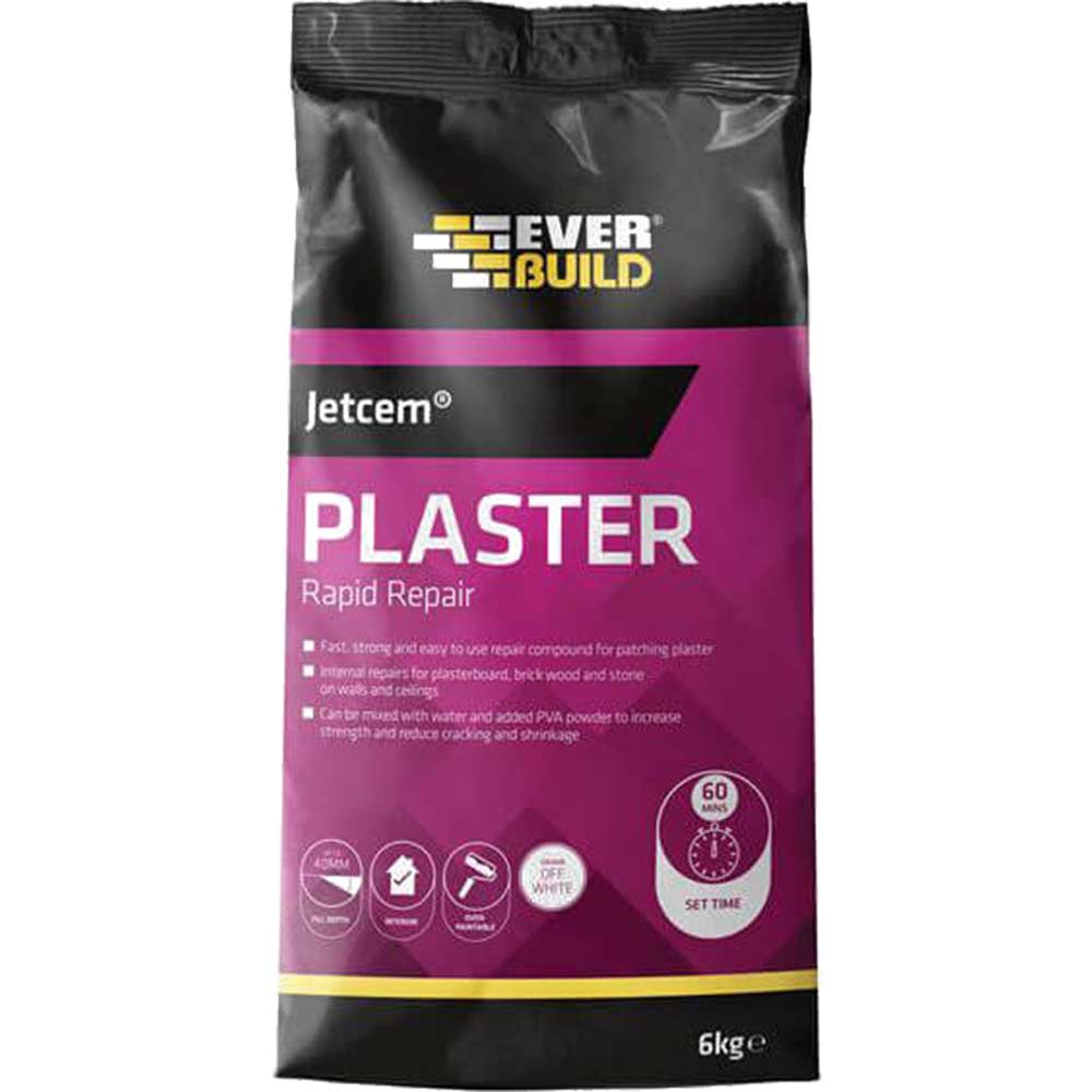 Photos - Sealant / Adhesive Everbuild Jet Cem Quick Set Patching Plaster 6kg EVBJETPATCH6 