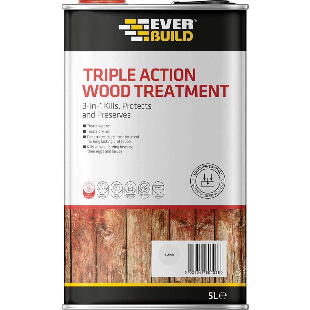 Image of Everbuild Lumberjack Triple Action Wood Treatment 5l