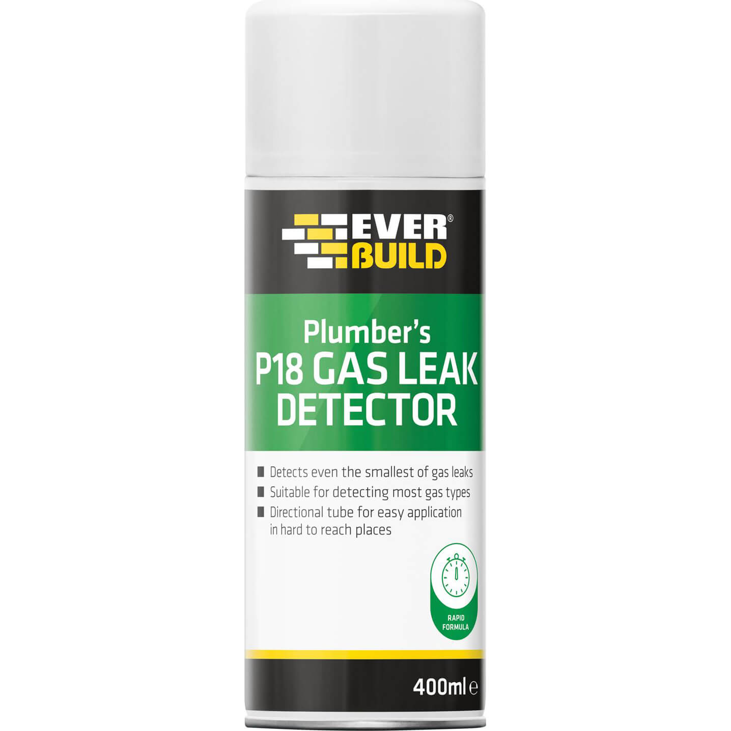 Image of Everbuild P18 Plumbers Gas Leak Detector Spray 400ml