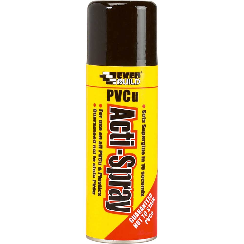 Image of Everbuild PVCu Acti-Spray Aerosol Super Glue Activator 200ml