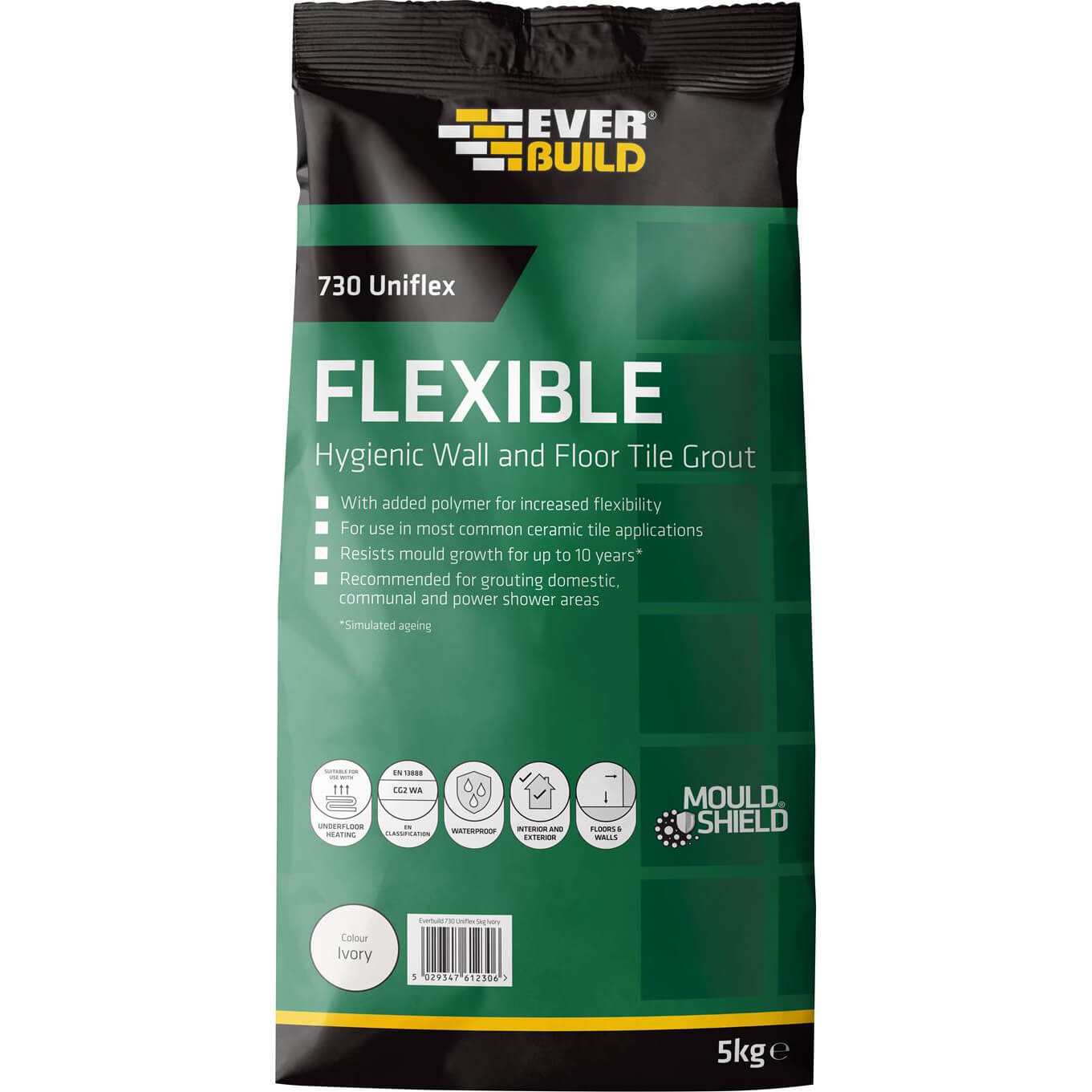 Photos - Sealant / Adhesive Everbuild Universal Flexible Tile Grout Ivory 5kg EVBUFLEX5IV 