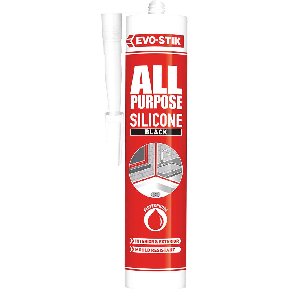 Image of Evo-stik All Purpose Flexible Silicone Sealant Black 310ml