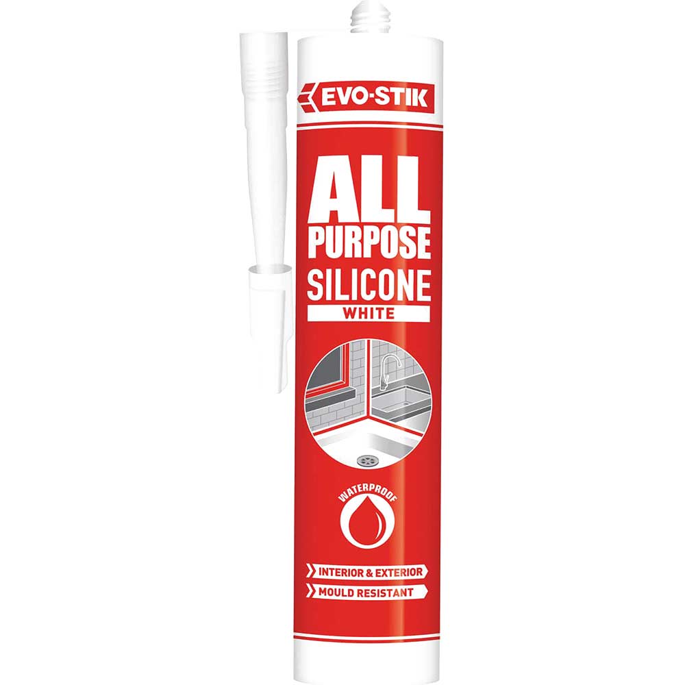 Image of Evo-stik All Purpose Flexible Silicone Sealant White 310ml