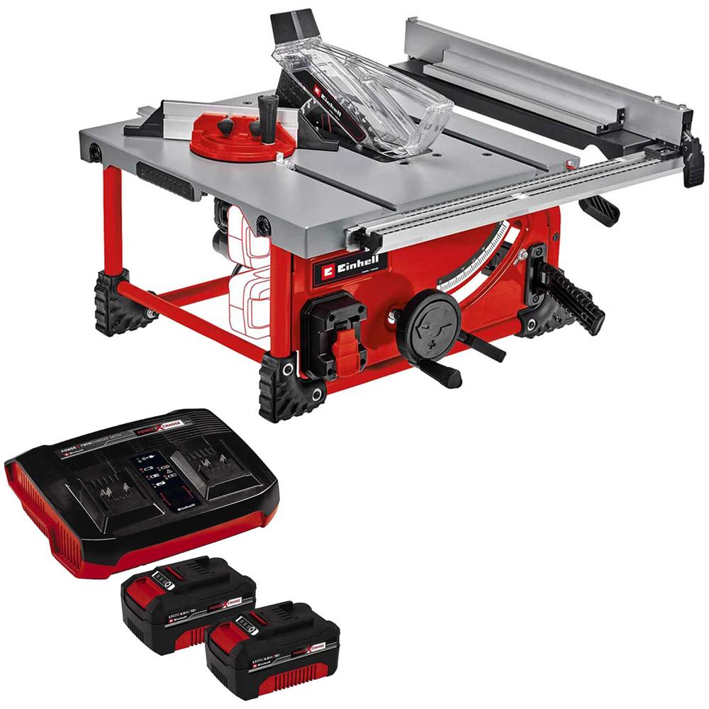 Einhell TE-TS 36/210 Li 36v Cordless Table Saw 210mm 2 x 4ah Li-ion Twin or Dual Battery Charger No Case