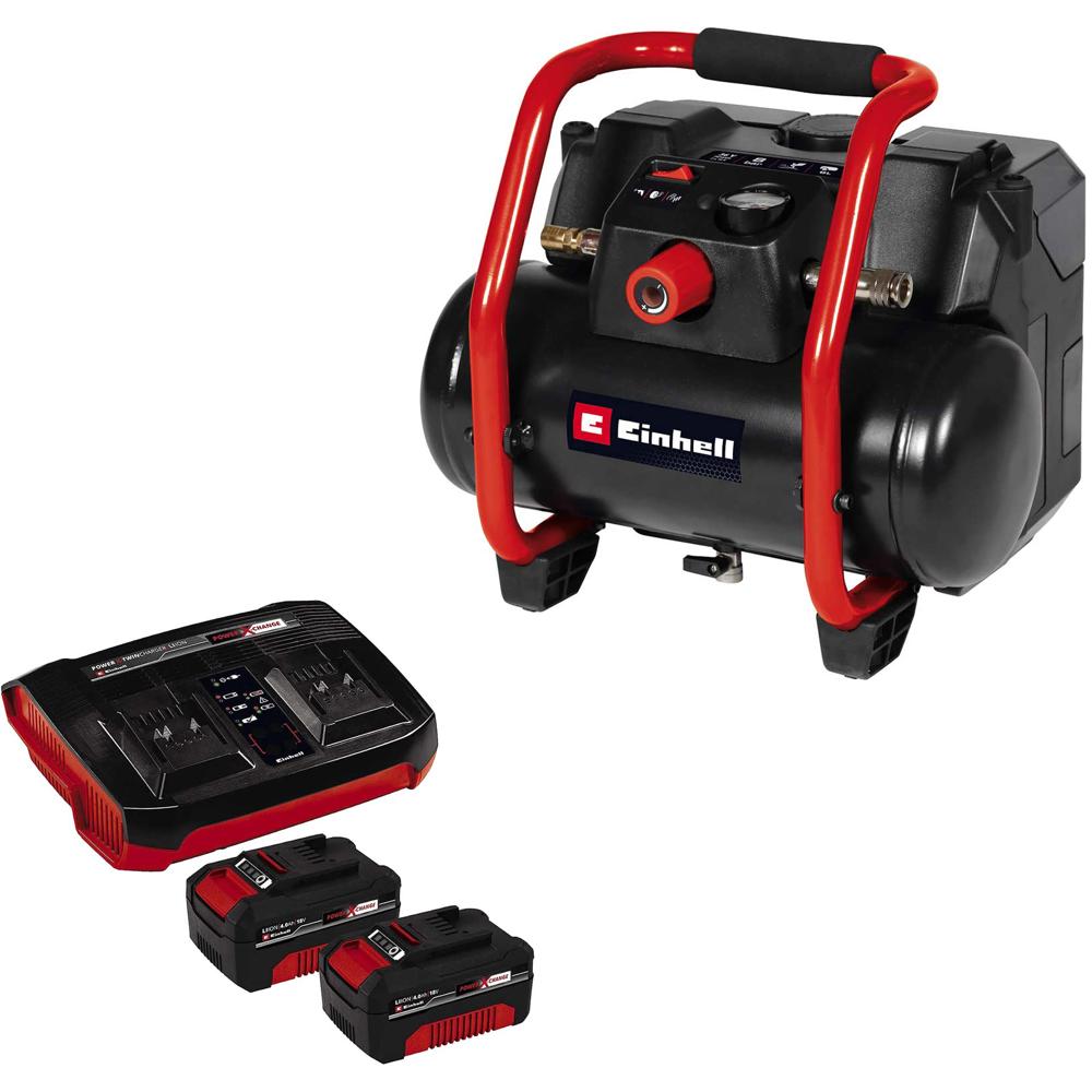 Einhell TE-AC 36/150 Li OF 36v Cordless Oil Free Air Compressor 2 x 4ah Li-ion Twin or Dual Battery Charger