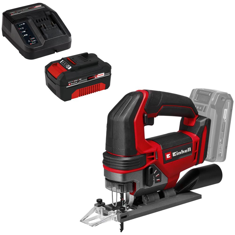 View Einhell Te-js 18/100 Li 18v Cordless Jigsaw 1 X 4ah Li-ion Charger No Case