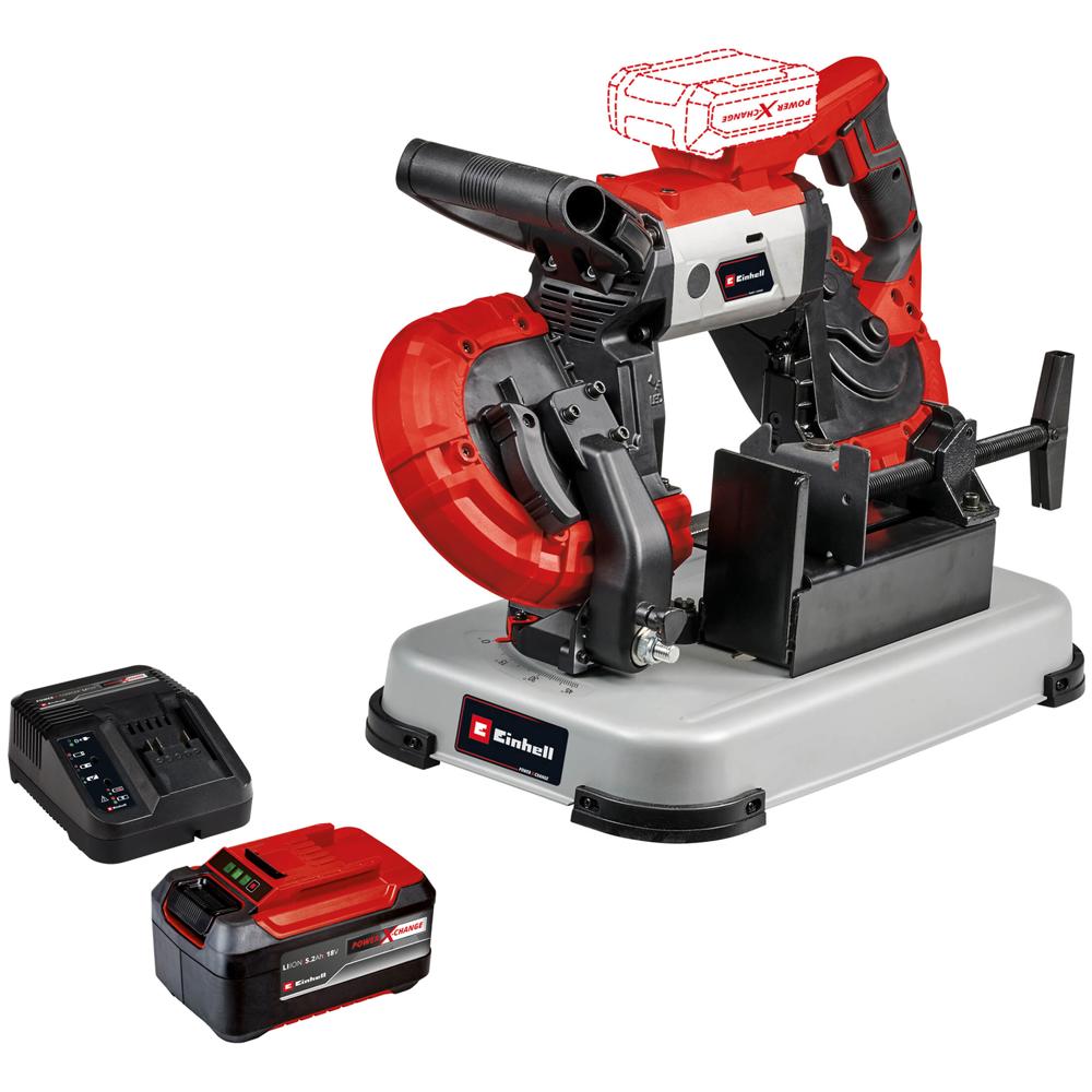 Einhell TE-MB 18/127 U Li 18v Cordless Bench or Handheld Bandsaw 1 x 5.2ah Plus Li-ion Charger No Case