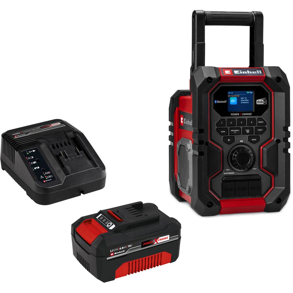 Einhell TE-CR 18 Li DAB+/FM/BT 18v Cordless Radio 1 x 4ah Li-ion Charger No Case