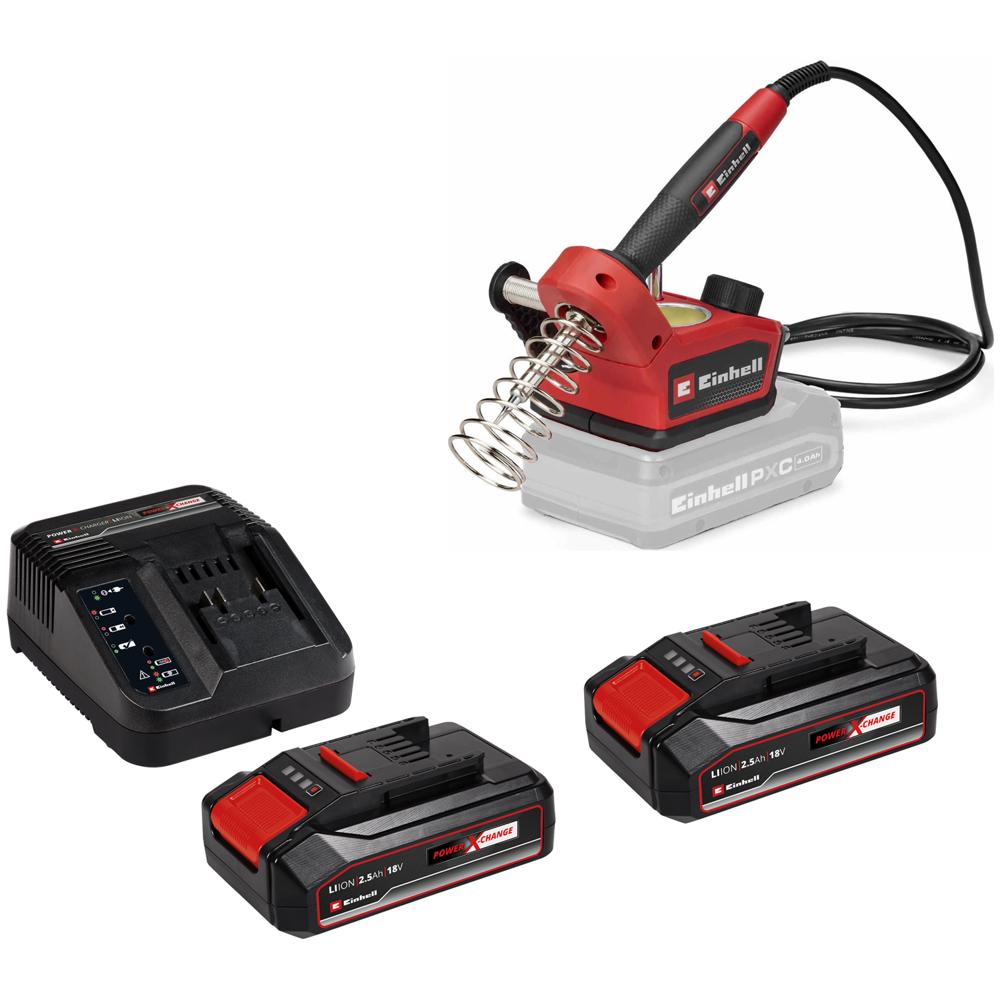 Einhell TE-SI 18/480 Li E 18v Cordless Soldering Iron 2 x 2.5ah Li-ion Charger No Case