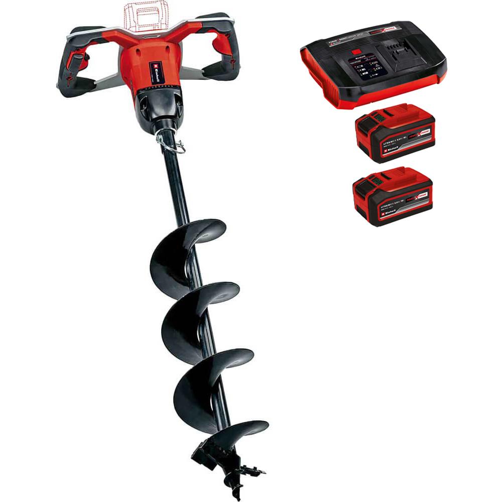 Einhell Professional GP-EA 18/150 Li BL 18v Cordless Brushless Earth Drill Auger 2 x 6ah Li-ion Battery Charger