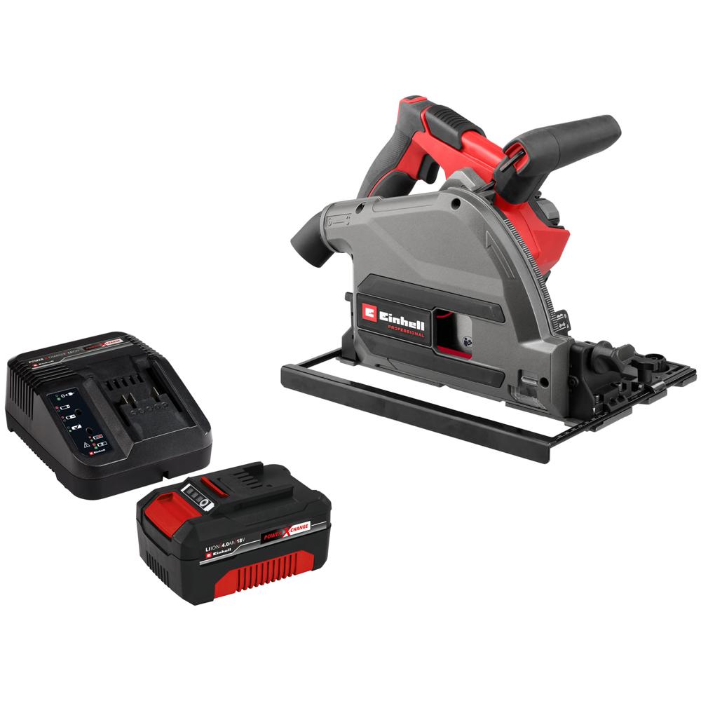 Einhell Professional TP-PS 18/165 Li BL 18v Cordless Brushless Plunge Saw 165mm 1 x 4ah Li-ion Charger No Case
