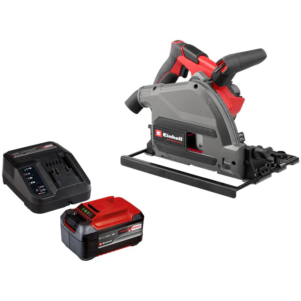 Einhell Professional TP-PS 18/165 Li BL 18v Cordless Brushless Plunge Saw 165mm 1 x 5.2ah Plus Li-ion Charger No Case