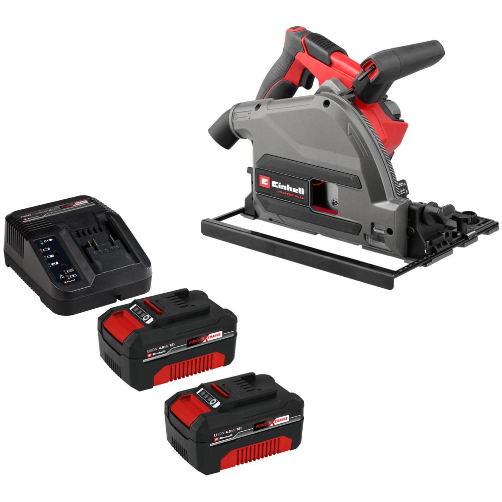 Einhell Professional TP-PS 18/165 Li BL 18v Cordless Brushless Plunge Saw 165mm 2 x 4ah Li-ion Charger No Case