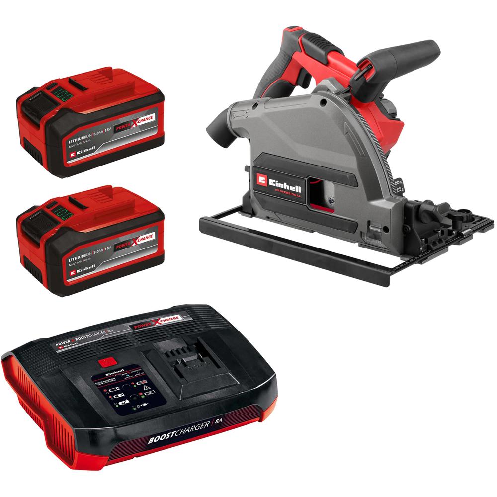 Einhell Professional TP-PS 18/165 Li BL 18v Cordless Brushless Plunge Saw 165mm 2 x 8ah Plus Li-ion Charger No Case