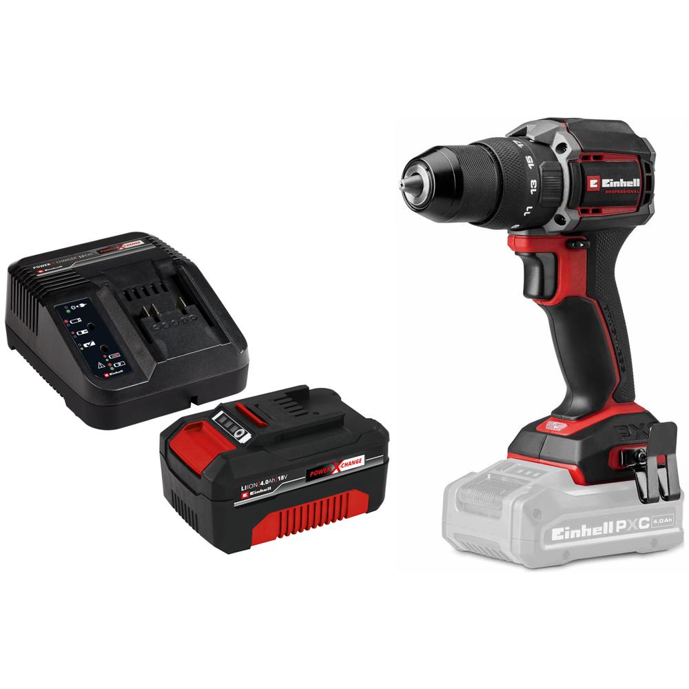Einhell Professional TP-CD 18/70-C Li-I BL 18v Cordless Brushless Combi Drill 1 x 4ah Li-ion Charger No Case
