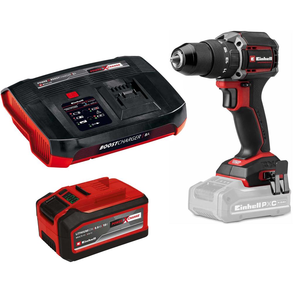 Einhell Professional TP-CD 18/70-C Li-I BL 18v Cordless Brushless Combi Drill 1 x 8ah Plus Li-ion Charger No Case