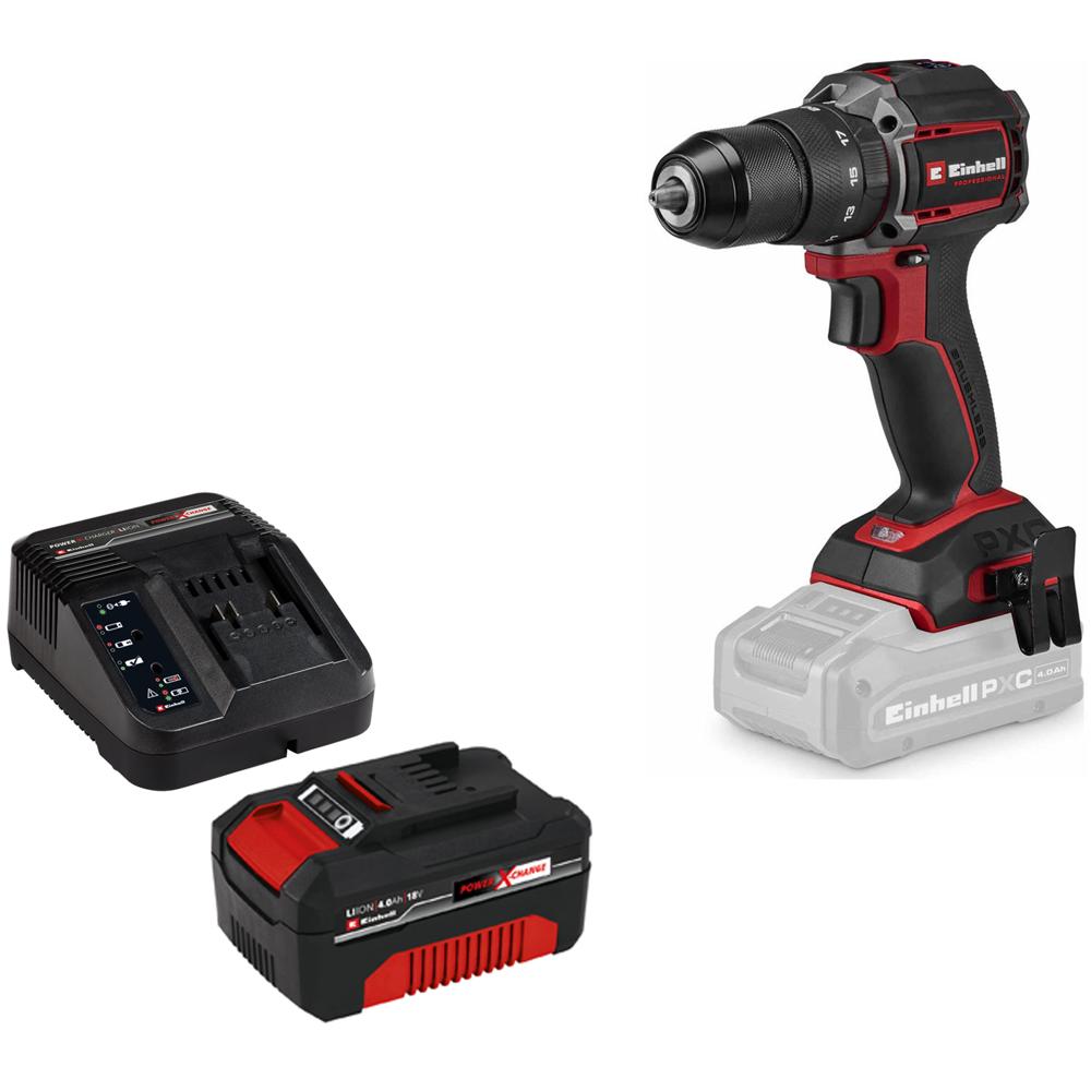 Einhell Professional TP-CD 18/50-C Li-I BL 18v Cordless Brushless Combi Drill 1 x 4ah Li-ion Charger No Case