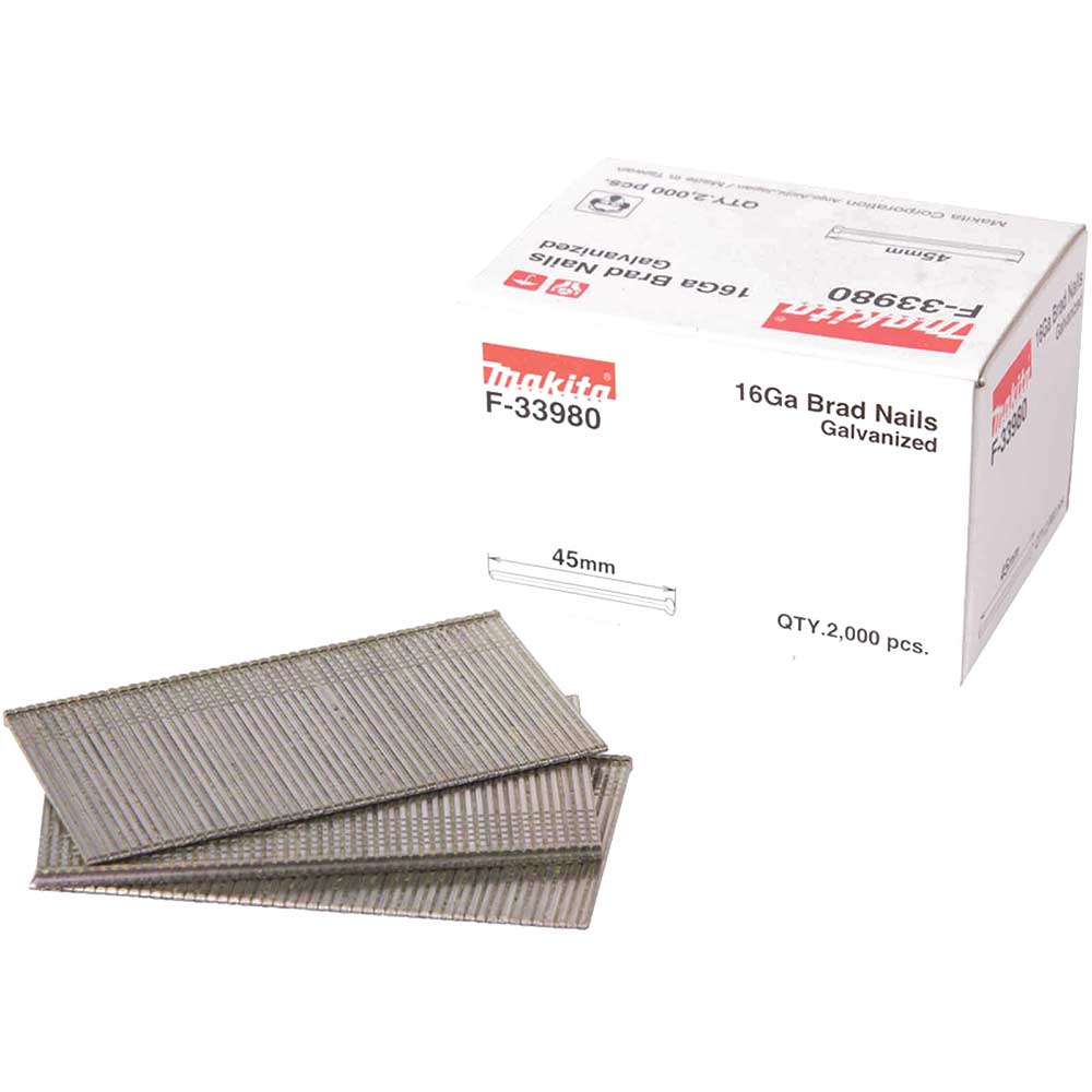 Straight 16 Gauge Finishing Brad Nails