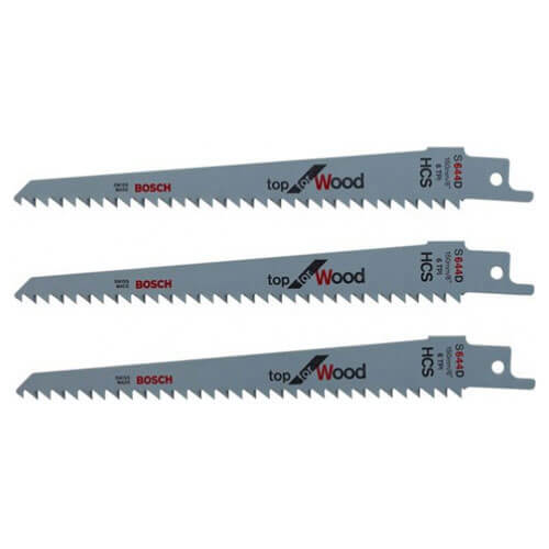 Image of Bosch Genuine Reciprocating Sabre Saw Blades for KEO Garden Saws Pack of 3
