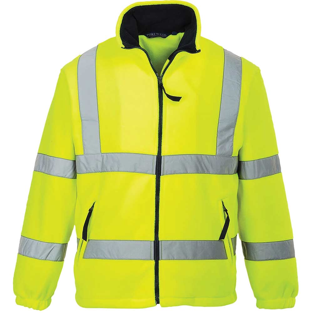 Portwest Hi Vis Mesh Lined Fleece Yellow XS