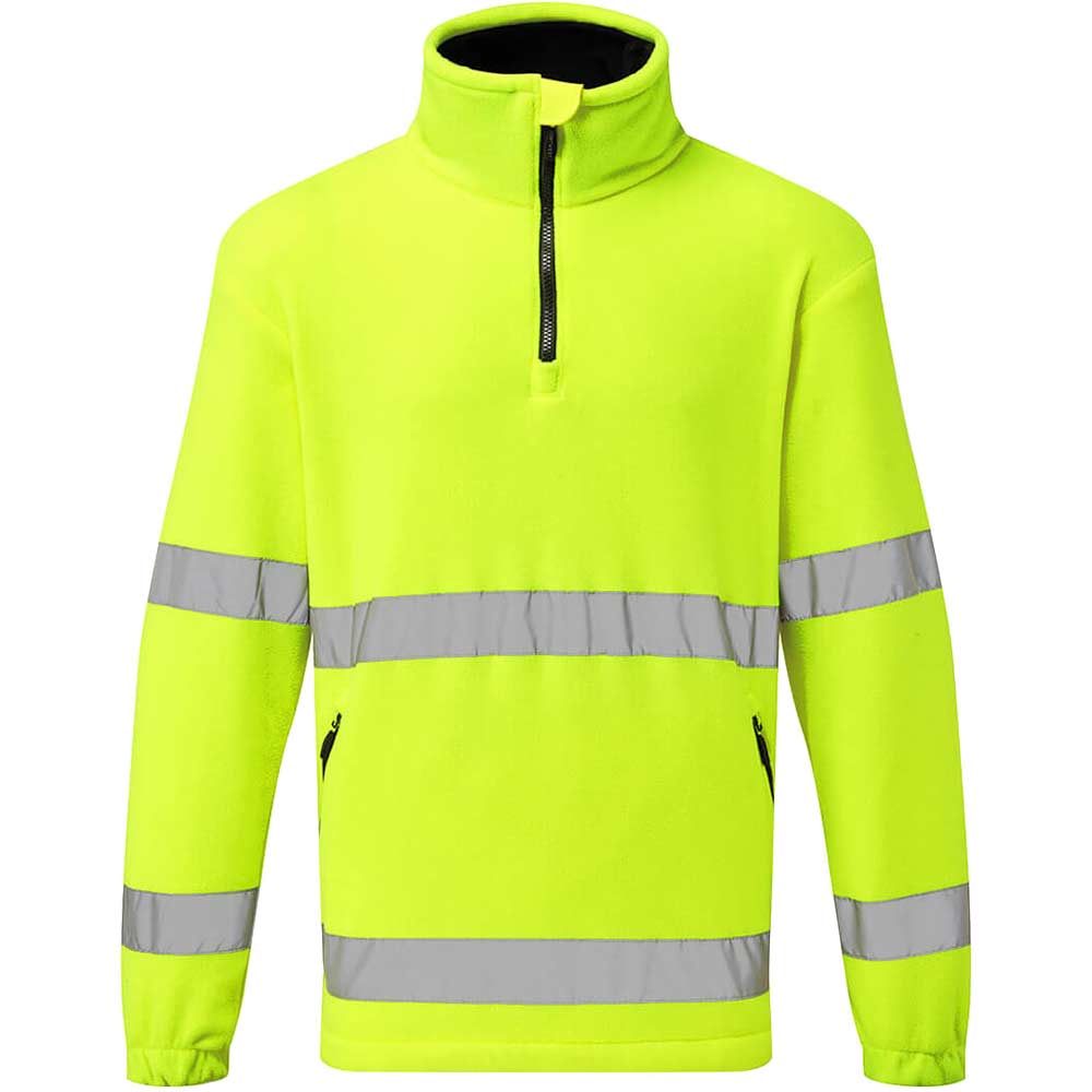Portwest Hi Vis 1/2 Zip Fleece Yellow XL
