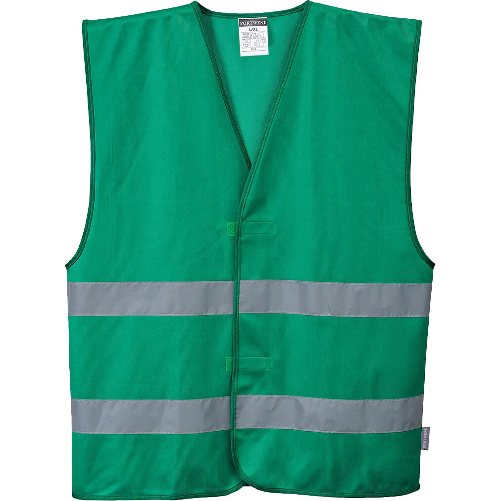 Image of Portwest Iona 2 Band Reflective Safety Vest Bottle Green 4XL / 5XL