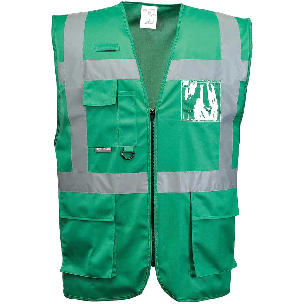 Portwest Iona Executive Hi Vis Vest Bottle Green M