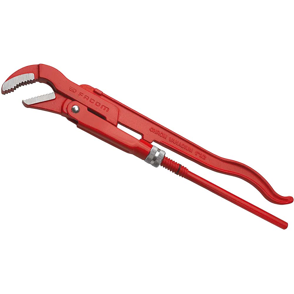 Image of Facom Swedish Pattern Pipe Wrench 45 Degree Jaw 345mm