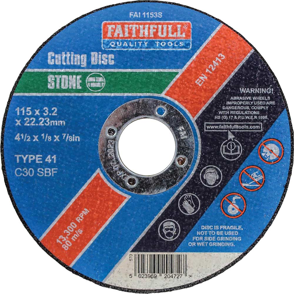 Photos - Cutting Disc Faithfull Stone  115mm 3.2mm 22mm FAI1153S 