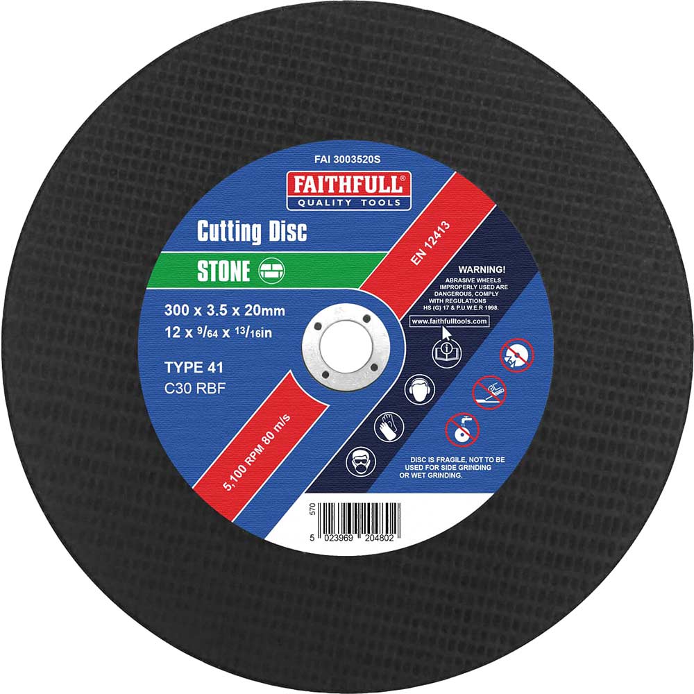 Faithfull Stone Cutting Disc 300mm 3.5mm 20mm
