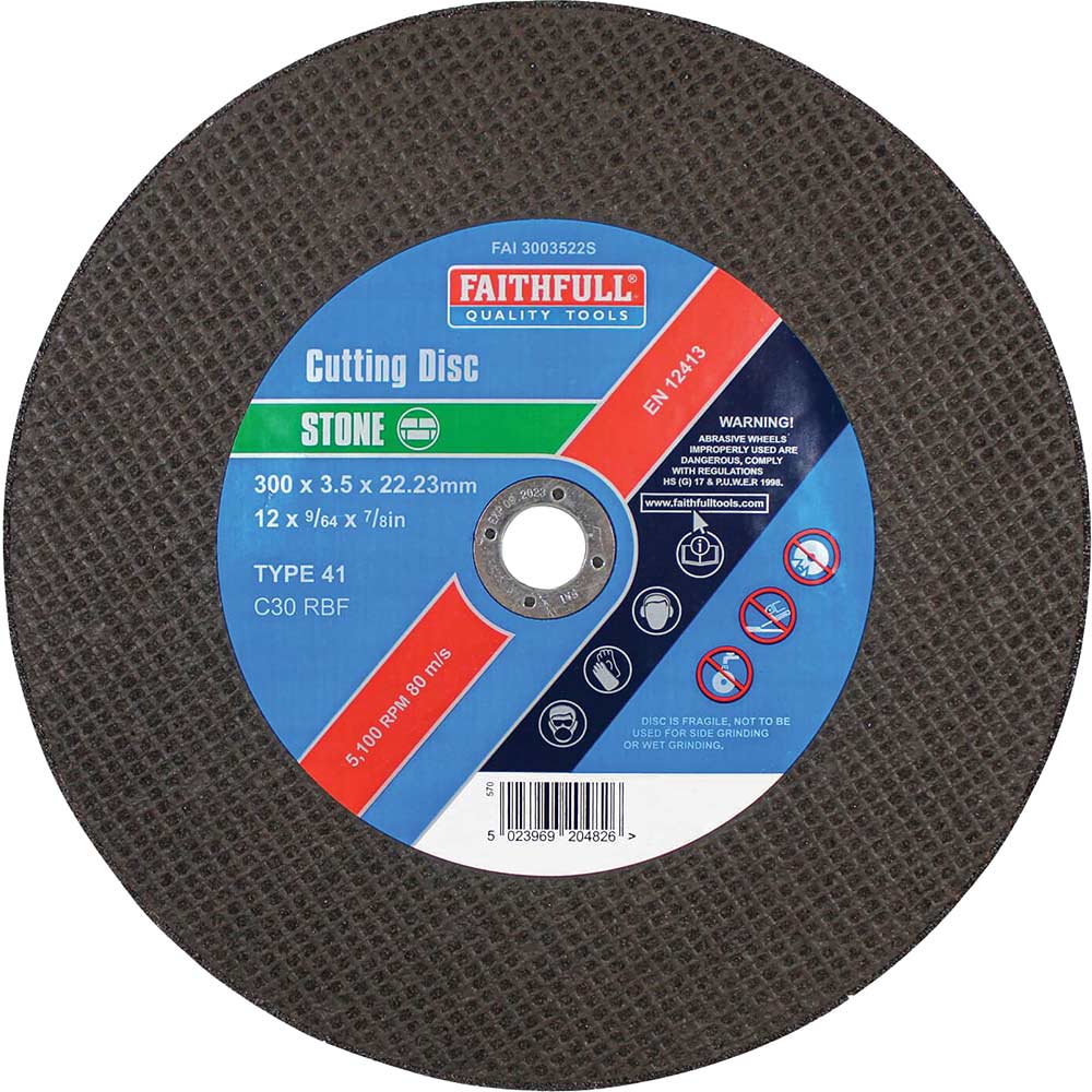 Faithfull Stone Cutting Disc 300mm 3.5mm 22mm