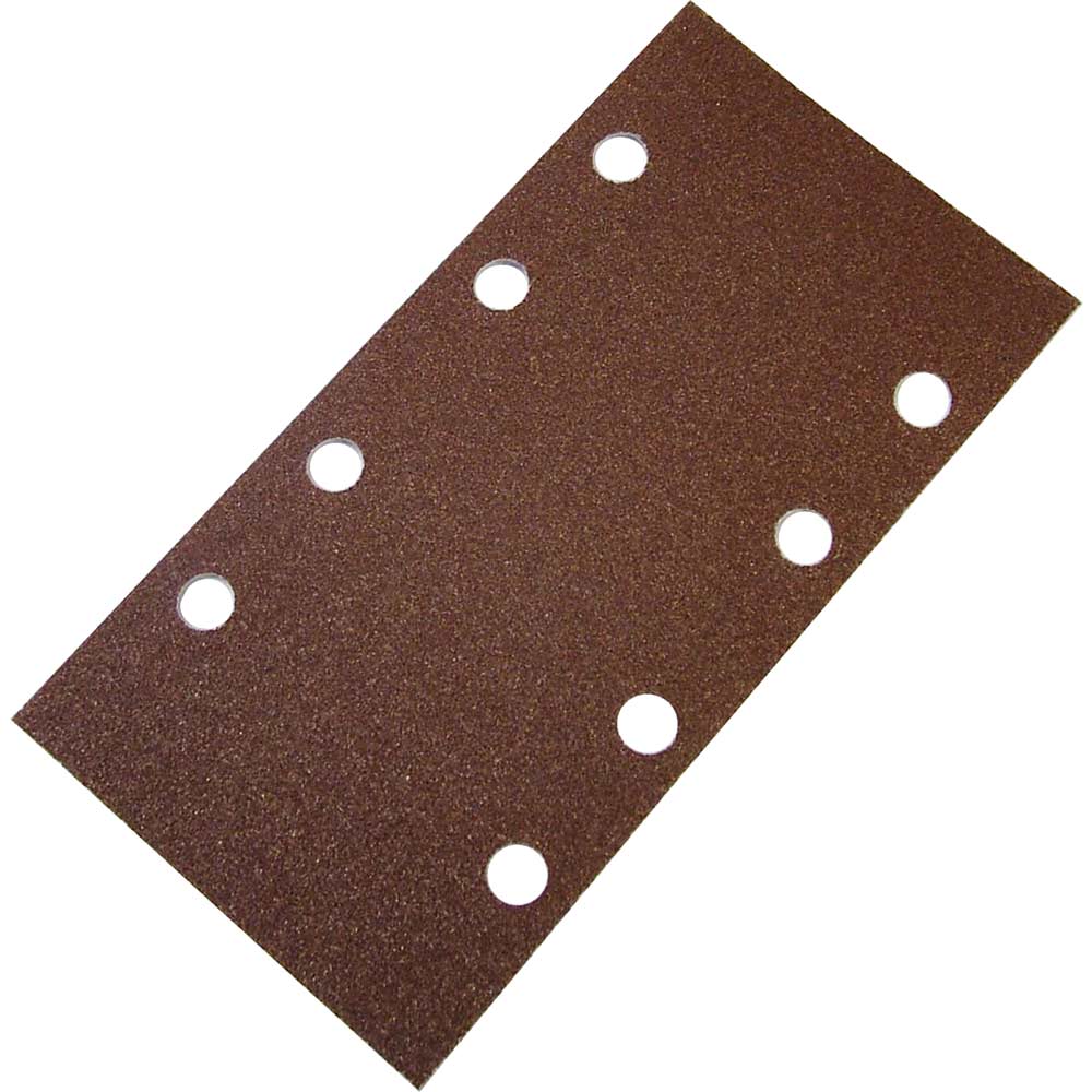 Faithfull Punched Hook and Loop 1/3 Sanding Sheets 93mm x 230mm Assorted Pack of 5