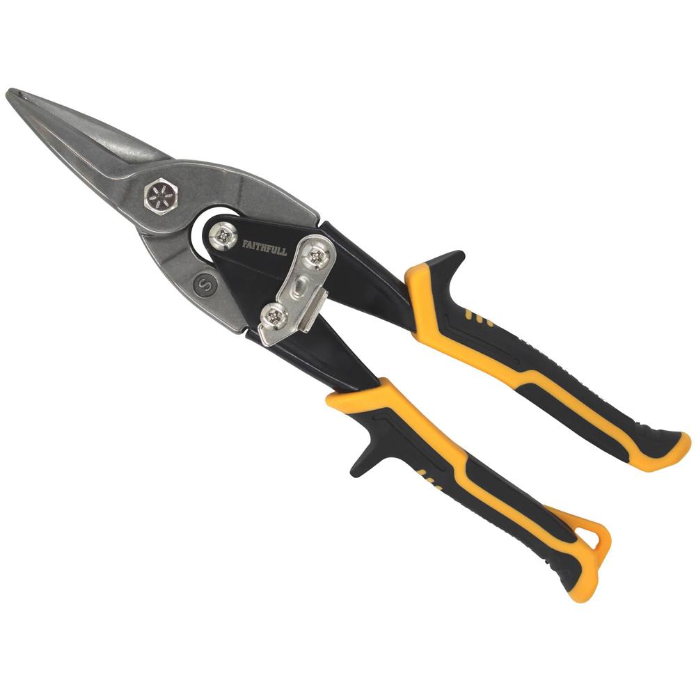 Faithfull Compound Aviation Snips Straight Cut 250mm
