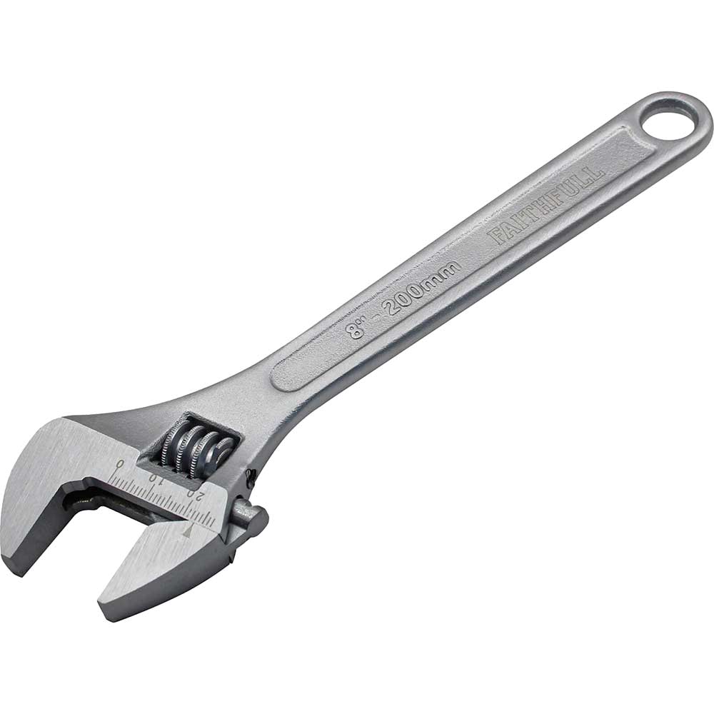 Faithfull Chrome Adjustable Spanner 200mm