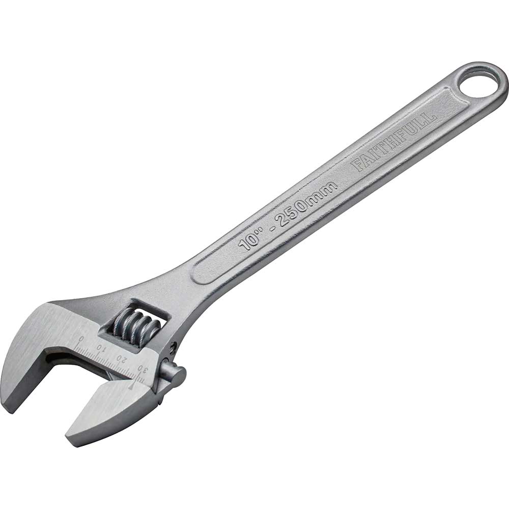 Faithfull Chrome Adjustable Spanner 250mm