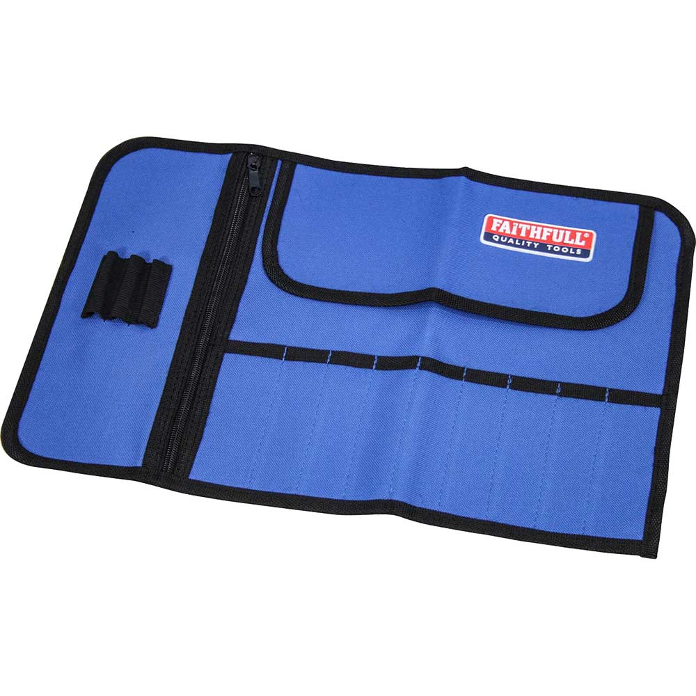 Image of Faithfull 9 Pocket Drill Bit Tool Roll