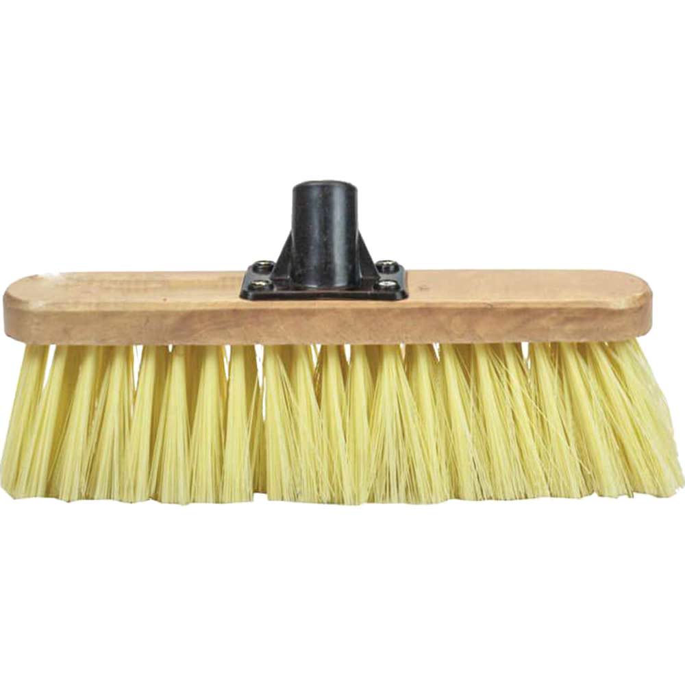 Image of Faithfull Threaded Socket Soft Cream PVC Bristle Broom Head 12" 12"