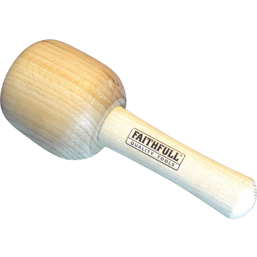 Image of Faithfull Wooden Carvers Mallet 90mm