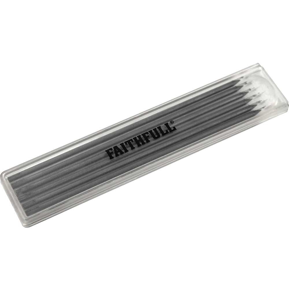 Faithfull CPLR Long Reach Pencil Marker Refills Black Pack of 6