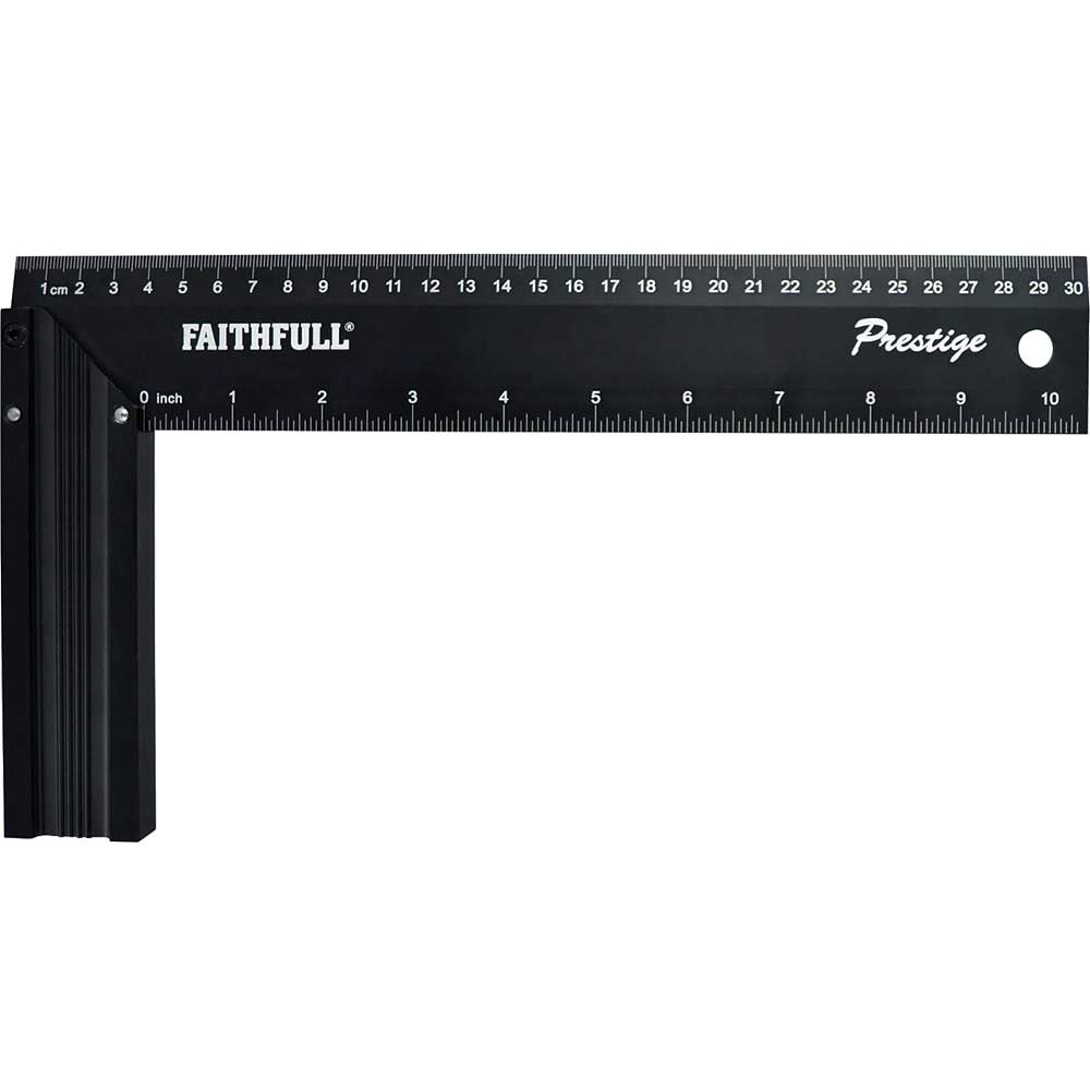 Faithfull Prestige Try Square Black Aluminium 300mm